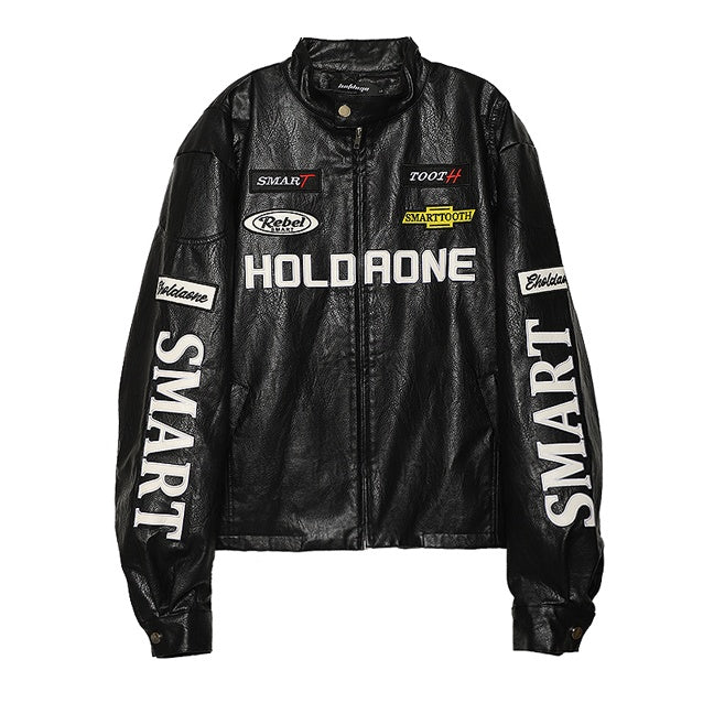 Women's Loose Letter Racing Jacket